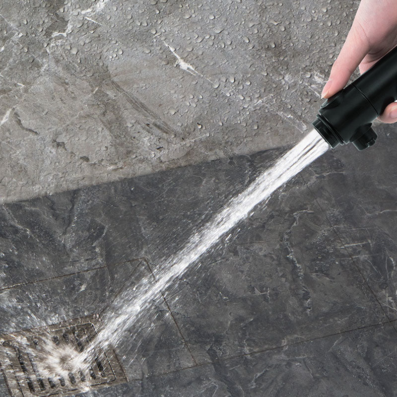 Contemporary Shower Head Combo Handheld Shower Head Plastic Wall-Mount Black Shower Head Clearhalo 'Bathroom Remodel & Bathroom Fixtures' 'Home Improvement' 'home_improvement' 'home_improvement_shower_heads' 'Shower Heads' 'shower_heads' 'Showers & Bathtubs Plumbing' 'Showers & Bathtubs' 6928190