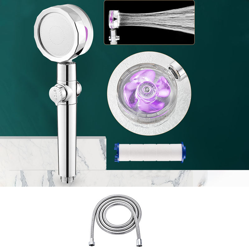 Contemporary Shower Head Handheld Shower Head Plastic Wall-Mount Round Shower Head Combo Purple Adjustable Shower Head with Hose Clearhalo 'Bathroom Remodel & Bathroom Fixtures' 'Home Improvement' 'home_improvement' 'home_improvement_shower_heads' 'Shower Heads' 'shower_heads' 'Showers & Bathtubs Plumbing' 'Showers & Bathtubs' 6928232