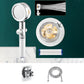 Contemporary Shower Head Handheld Shower Head Plastic Wall-Mount Round Shower Head Combo Gold Non-Adjustable Shower Heads & Hose & Wall pedestal Clearhalo 'Bathroom Remodel & Bathroom Fixtures' 'Home Improvement' 'home_improvement' 'home_improvement_shower_heads' 'Shower Heads' 'shower_heads' 'Showers & Bathtubs Plumbing' 'Showers & Bathtubs' 6928235