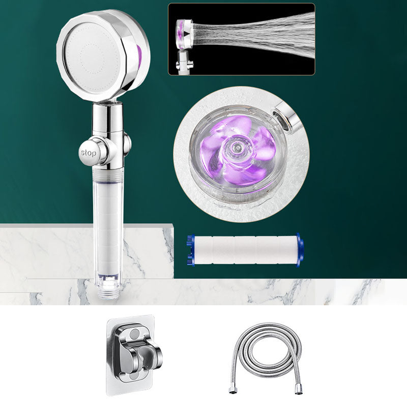Contemporary Shower Head Handheld Shower Head Plastic Wall-Mount Round Shower Head Combo Purple Non-Adjustable Shower Heads & Hose & Wall pedestal Clearhalo 'Bathroom Remodel & Bathroom Fixtures' 'Home Improvement' 'home_improvement' 'home_improvement_shower_heads' 'Shower Heads' 'shower_heads' 'Showers & Bathtubs Plumbing' 'Showers & Bathtubs' 6928237