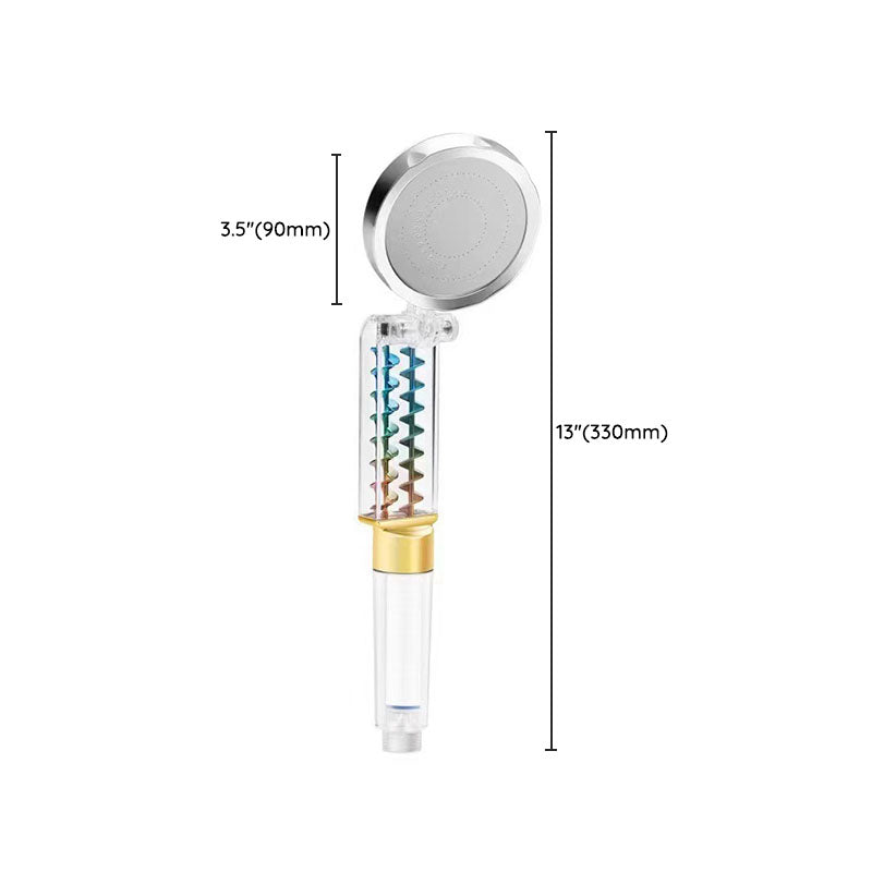 Contemporary Round Hand Shower Standard Spray Adjustable Shower Head Clearhalo 'Bathroom Remodel & Bathroom Fixtures' 'Home Improvement' 'home_improvement' 'home_improvement_shower_heads' 'Shower Heads' 'shower_heads' 'Showers & Bathtubs Plumbing' 'Showers & Bathtubs' 6928260