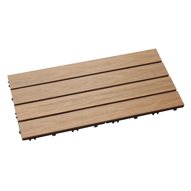 Rectangle Water Resistant Wooden Floor Smooth Engineered Floor Tile for Patio Garden Clearhalo 'Flooring 'Hardwood Flooring' 'hardwood_flooring' 'Home Improvement' 'home_improvement' 'home_improvement_hardwood_flooring' Walls and Ceiling' 6928815