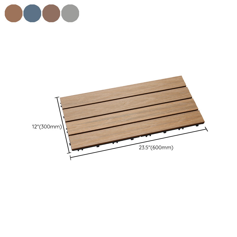 Rectangle Water Resistant Wooden Floor Smooth Engineered Floor Tile for Patio Garden Clearhalo 'Flooring 'Hardwood Flooring' 'hardwood_flooring' 'Home Improvement' 'home_improvement' 'home_improvement_hardwood_flooring' Walls and Ceiling' 6928820