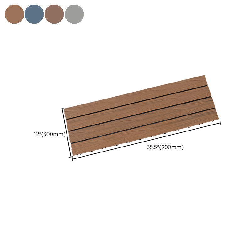 Rectangle Water Resistant Wooden Floor Smooth Engineered Floor Tile for Patio Garden Clearhalo 'Flooring 'Hardwood Flooring' 'hardwood_flooring' 'Home Improvement' 'home_improvement' 'home_improvement_hardwood_flooring' Walls and Ceiling' 6928821