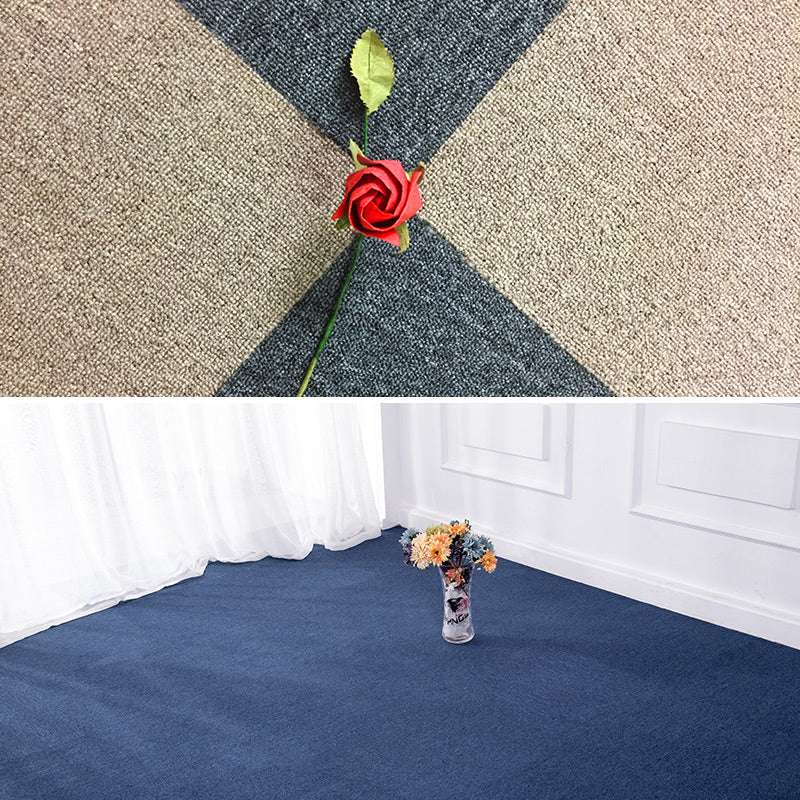 Dark Color Level Loop Carpet Tile Non-Skid Adhesive Tabs Indoor Carpet Tiles Clearhalo 'Carpet Tiles & Carpet Squares' 'carpet_tiles_carpet_squares' 'Flooring 'Home Improvement' 'home_improvement' 'home_improvement_carpet_tiles_carpet_squares' Walls and Ceiling' 6928883