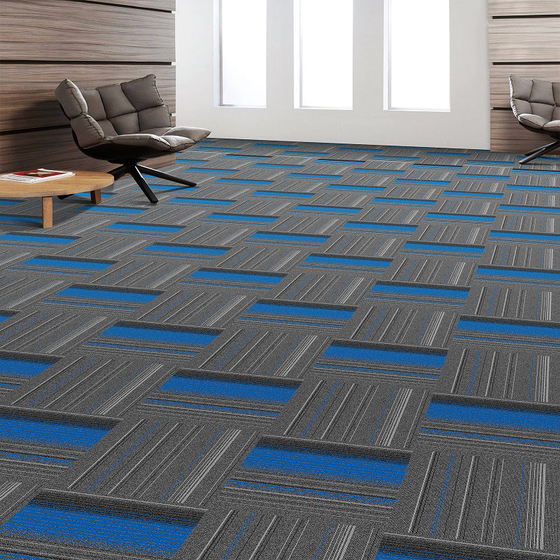 Dark Color Level Loop Carpet Tile Non-Skid Adhesive Tabs Indoor Carpet Tiles Royal Blue Asphalt Clearhalo 'Carpet Tiles & Carpet Squares' 'carpet_tiles_carpet_squares' 'Flooring 'Home Improvement' 'home_improvement' 'home_improvement_carpet_tiles_carpet_squares' Walls and Ceiling' 6928899