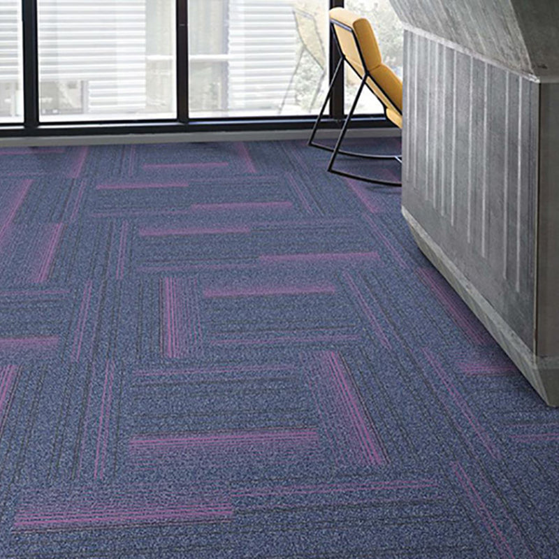 Dark Color Level Loop Carpet Tile Non-Skid Adhesive Tabs Indoor Carpet Tiles Dark Blue Pink Asphalt Clearhalo 'Carpet Tiles & Carpet Squares' 'carpet_tiles_carpet_squares' 'Flooring 'Home Improvement' 'home_improvement' 'home_improvement_carpet_tiles_carpet_squares' Walls and Ceiling' 6928913