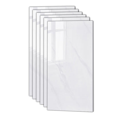 Square Ceramic Polished Straight Edge Singular Tile Marble Look Bathroom Wall White Clearhalo 'Floor Tiles & Wall Tiles' 'floor_tiles_wall_tiles' 'Flooring 'Home Improvement' 'home_improvement' 'home_improvement_floor_tiles_wall_tiles' Walls and Ceiling' 6929548