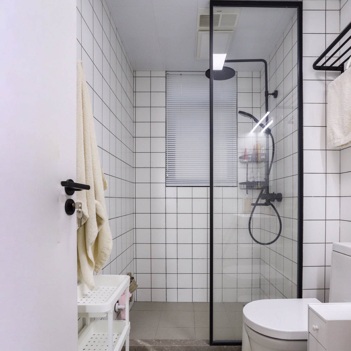 Tempered Glass Fixed Shower Screen with Extremely Narrow Stainless Steel Frame Clearhalo 'Bathroom Remodel & Bathroom Fixtures' 'Home Improvement' 'home_improvement' 'home_improvement_shower_tub_doors' 'Shower and Tub Doors' 'shower_tub_doors' 'Showers & Bathtubs' 6934663