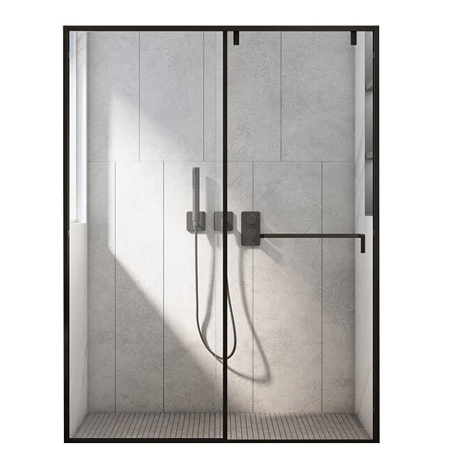 One-line Single-moving Shower Screen, Semi-frameless and Extremely Narrow Side Shower Door Transparent Left Clearhalo 'Bathroom Remodel & Bathroom Fixtures' 'Home Improvement' 'home_improvement' 'home_improvement_shower_tub_doors' 'Shower and Tub Doors' 'shower_tub_doors' 'Showers & Bathtubs' 6934677