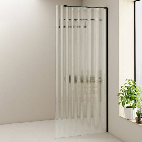 Translucent Shower Semi Frameless Single Tempered Glass Shower Screen with Fixed Panel ...