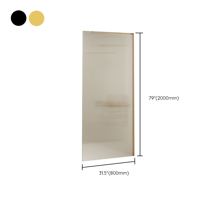 Semi Frameless Single Tempered Glass Shower Screen with Fixed Panel Clearhalo 'Bathroom Remodel & Bathroom Fixtures' 'Home Improvement' 'home_improvement' 'home_improvement_shower_tub_doors' 'Shower and Tub Doors' 'shower_tub_doors' 'Showers & Bathtubs' 6934701