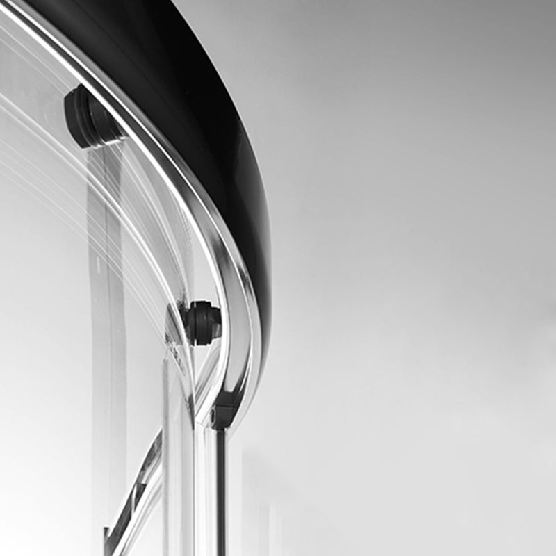 Modern Round Shower Enclosure Semi-Frameless Clear Tempered Shower Stall Clearhalo 'Bathroom Remodel & Bathroom Fixtures' 'Home Improvement' 'home_improvement' 'home_improvement_shower_stalls_enclosures' 'Shower Stalls & Enclosures' 'shower_stalls_enclosures' 'Showers & Bathtubs' 6941145
