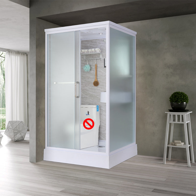 Framed Corner Shower Enclosure Rectangle Shower Enclosure with Faucet Included 47"L x 39"W x 85"H Toilet Not Included Front Opening Clearhalo 'Bathroom Remodel & Bathroom Fixtures' 'Home Improvement' 'home_improvement' 'home_improvement_shower_stalls_enclosures' 'Shower Stalls & Enclosures' 'shower_stalls_enclosures' 'Showers & Bathtubs' 6941257