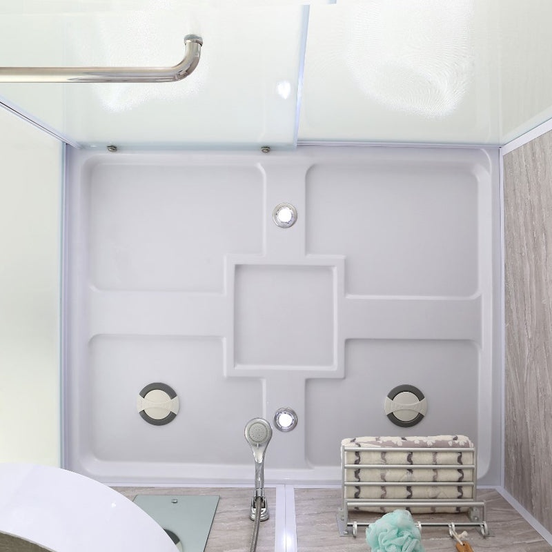 Framed Corner Shower Enclosure Rectangle Shower Enclosure with Faucet Included Clearhalo 'Bathroom Remodel & Bathroom Fixtures' 'Home Improvement' 'home_improvement' 'home_improvement_shower_stalls_enclosures' 'Shower Stalls & Enclosures' 'shower_stalls_enclosures' 'Showers & Bathtubs' 6941259