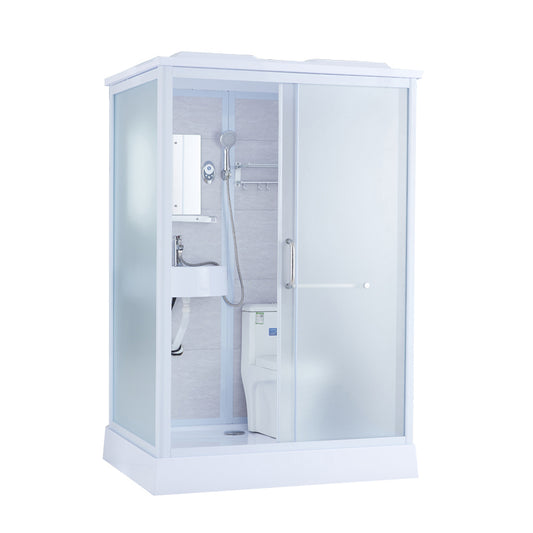 Framed Corner Shower Enclosure Rectangle Shower Enclosure with Faucet Included Clearhalo 'Bathroom Remodel & Bathroom Fixtures' 'Home Improvement' 'home_improvement' 'home_improvement_shower_stalls_enclosures' 'Shower Stalls & Enclosures' 'shower_stalls_enclosures' 'Showers & Bathtubs' 6941262