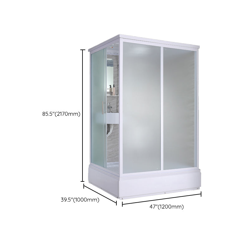 Framed Corner Shower Enclosure Rectangle Shower Enclosure with Faucet Included Clearhalo 'Bathroom Remodel & Bathroom Fixtures' 'Home Improvement' 'home_improvement' 'home_improvement_shower_stalls_enclosures' 'Shower Stalls & Enclosures' 'shower_stalls_enclosures' 'Showers & Bathtubs' 6941272