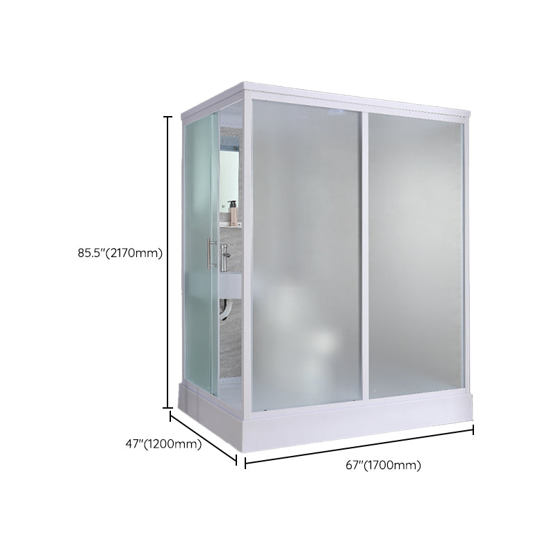 Framed Corner Shower Enclosure Rectangle Shower Enclosure with Faucet Included Clearhalo 'Bathroom Remodel & Bathroom Fixtures' 'Home Improvement' 'home_improvement' 'home_improvement_shower_stalls_enclosures' 'Shower Stalls & Enclosures' 'shower_stalls_enclosures' 'Showers & Bathtubs' 6941275