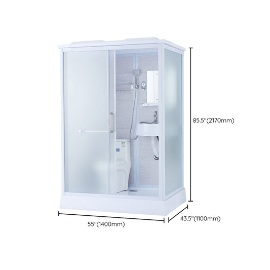 Framed Corner Shower Enclosure Rectangle Shower Enclosure with Faucet Included Clearhalo 'Bathroom Remodel & Bathroom Fixtures' 'Home Improvement' 'home_improvement' 'home_improvement_shower_stalls_enclosures' 'Shower Stalls & Enclosures' 'shower_stalls_enclosures' 'Showers & Bathtubs' 6941276