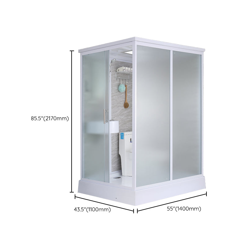 Framed Corner Shower Enclosure Rectangle Shower Enclosure with Faucet Included Clearhalo 'Bathroom Remodel & Bathroom Fixtures' 'Home Improvement' 'home_improvement' 'home_improvement_shower_stalls_enclosures' 'Shower Stalls & Enclosures' 'shower_stalls_enclosures' 'Showers & Bathtubs' 6941277