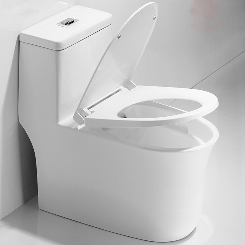 Modern One Piece Flush Toilet Floor Mounted White Toilet Bowl for Bathroom 14" Clearhalo 'Bathroom Remodel & Bathroom Fixtures' 'Home Improvement' 'home_improvement' 'home_improvement_toilets' 'Toilets & Bidets' 'Toilets' 6941378