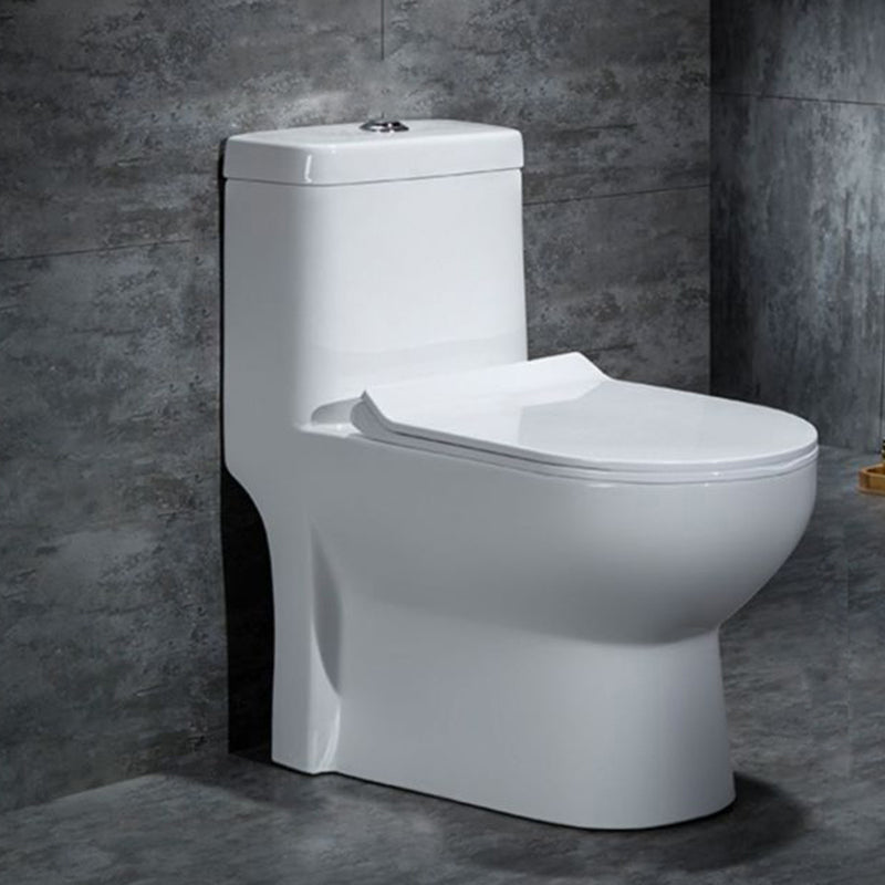 Traditional One Piece Flush Toilet Floor Mount Urine Toilet with Seat for Washroom 14.2"L x 27"W x 28.7"H Clearhalo 'Bathroom Remodel & Bathroom Fixtures' 'Home Improvement' 'home_improvement' 'home_improvement_toilets' 'Toilets & Bidets' 'Toilets' 6941393
