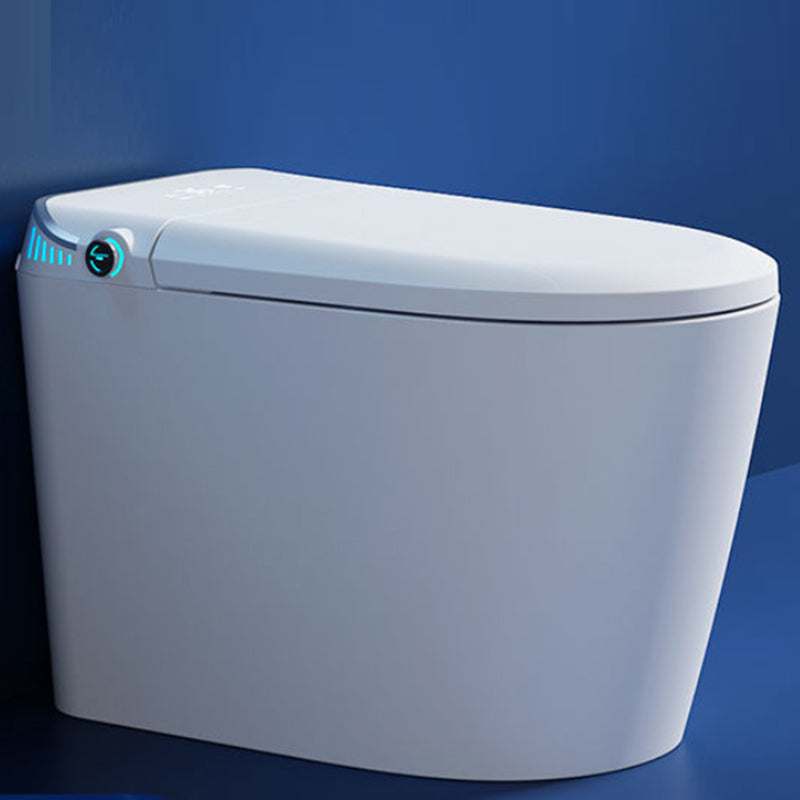 Contemporary One Piece Flush Toilet White Floor Mounted Urine Toilet for Washroom Foot Touch Flush (Standard Configuration) Clearhalo 'Bathroom Remodel & Bathroom Fixtures' 'Home Improvement' 'home_improvement' 'home_improvement_toilets' 'Toilets & Bidets' 'Toilets' 6941417
