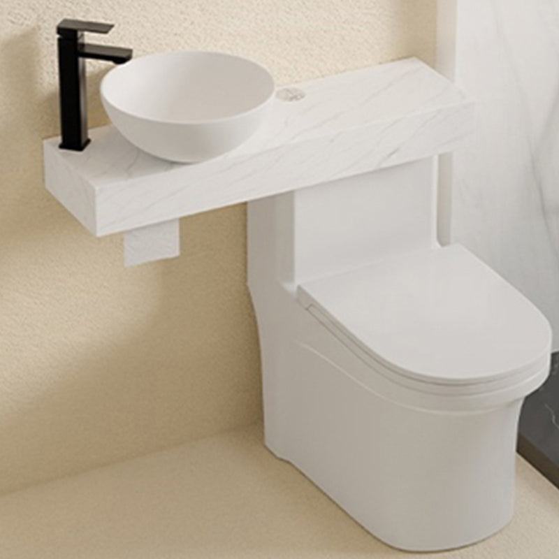Modern One Piece Toilet Bowl White Urine Toilet with Seat for Bathroom Cold Hot Water Dispensor ( Left) Clearhalo 'Bathroom Remodel & Bathroom Fixtures' 'Home Improvement' 'home_improvement' 'home_improvement_toilets' 'Toilets & Bidets' 'Toilets' 6941443