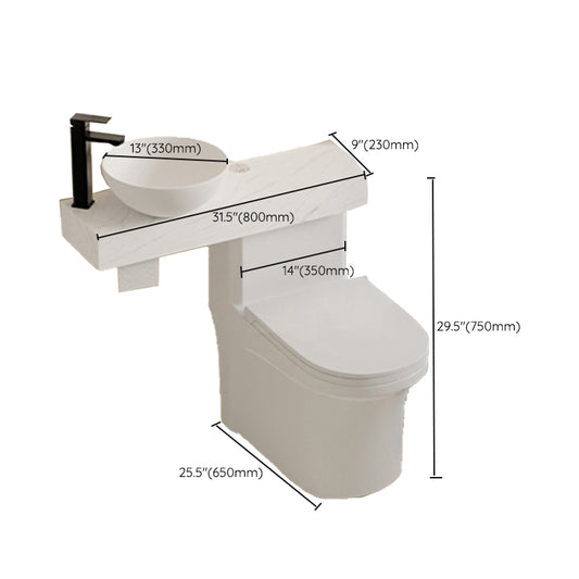 Modern One Piece Toilet Bowl White Urine Toilet with Seat for Bathroom Clearhalo 'Bathroom Remodel & Bathroom Fixtures' 'Home Improvement' 'home_improvement' 'home_improvement_toilets' 'Toilets & Bidets' 'Toilets' 6941450