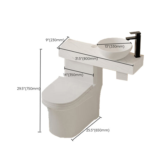 Modern One Piece Toilet Bowl White Urine Toilet with Seat for Bathroom Clearhalo 'Bathroom Remodel & Bathroom Fixtures' 'Home Improvement' 'home_improvement' 'home_improvement_toilets' 'Toilets & Bidets' 'Toilets' 6941451