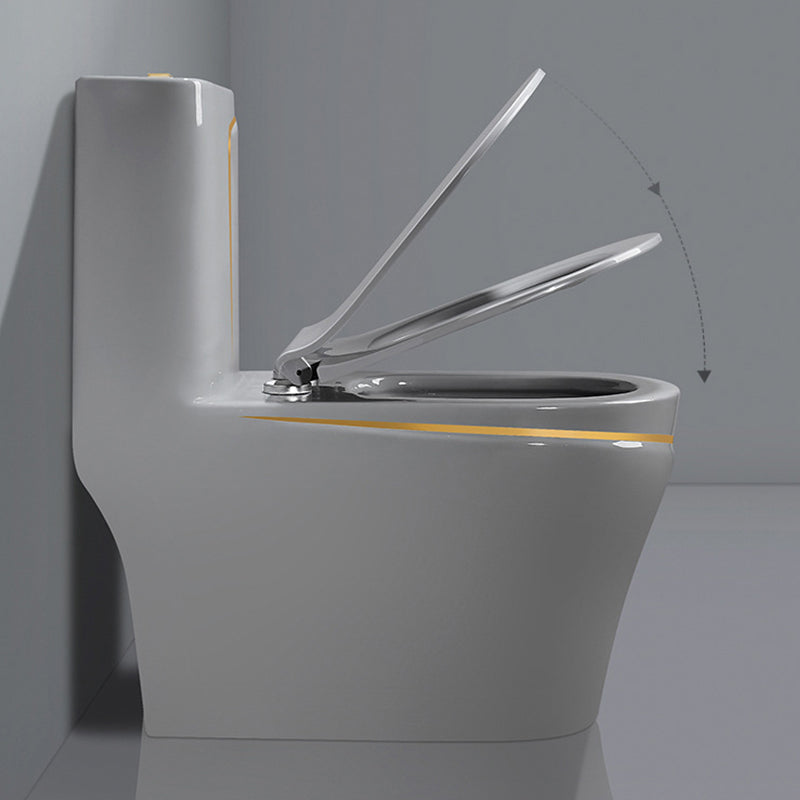 Traditional One Piece Flush Toilet Floor Mounted Gray Urine Toilet for Bathroom Clearhalo 'Bathroom Remodel & Bathroom Fixtures' 'Home Improvement' 'home_improvement' 'home_improvement_toilets' 'Toilets & Bidets' 'Toilets' 6941495