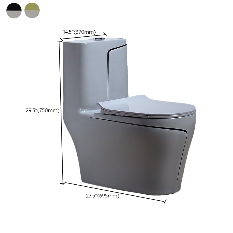 Traditional One Piece Flush Toilet Floor Mounted Gray Urine Toilet for Bathroom Clearhalo 'Bathroom Remodel & Bathroom Fixtures' 'Home Improvement' 'home_improvement' 'home_improvement_toilets' 'Toilets & Bidets' 'Toilets' 6941499