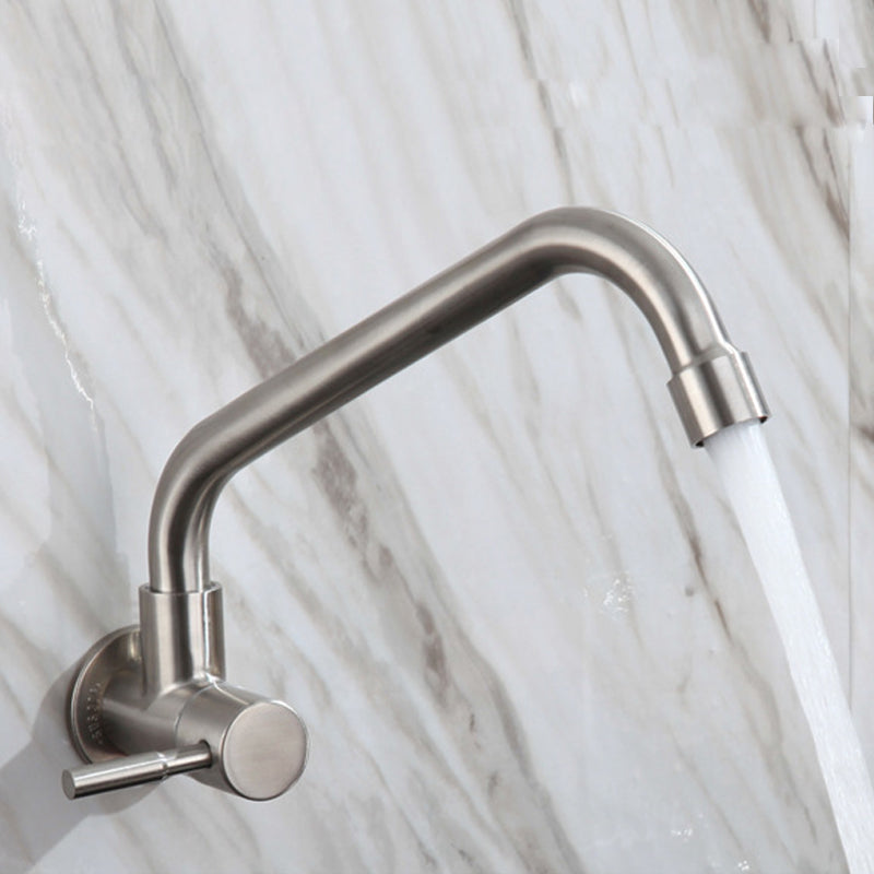 Contemporary Stainless Steel One Handle Pot Filler Low Profile Filler Clearhalo 'Home Improvement' 'home_improvement' 'home_improvement_kitchen_faucets' 'Kitchen Faucets' 'Kitchen Remodel & Kitchen Fixtures' 'Kitchen Sinks & Faucet Components' 'kitchen_faucets' 6941530