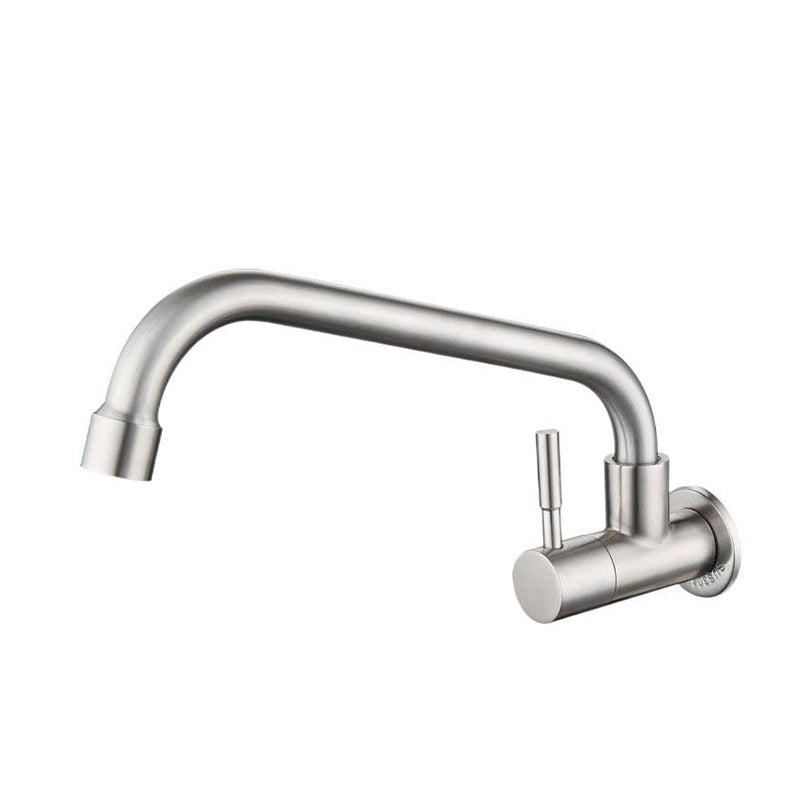 Contemporary Stainless Steel One Handle Pot Filler Low Profile Filler Stainless Steel Clearhalo 'Home Improvement' 'home_improvement' 'home_improvement_kitchen_faucets' 'Kitchen Faucets' 'Kitchen Remodel & Kitchen Fixtures' 'Kitchen Sinks & Faucet Components' 'kitchen_faucets' 6941531