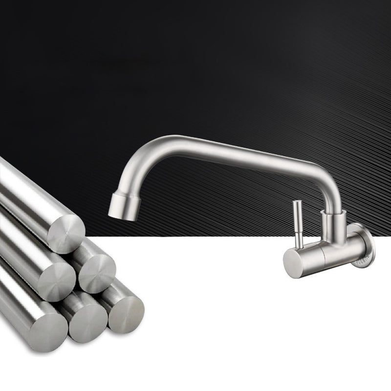 Contemporary Stainless Steel One Handle Pot Filler Low Profile Filler Clearhalo 'Home Improvement' 'home_improvement' 'home_improvement_kitchen_faucets' 'Kitchen Faucets' 'Kitchen Remodel & Kitchen Fixtures' 'Kitchen Sinks & Faucet Components' 'kitchen_faucets' 6941535