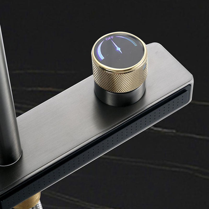 High Arch Waterfall Kitchen Faucet Swivel Spout with Pull Out Sprayer Clearhalo 'Home Improvement' 'home_improvement' 'home_improvement_kitchen_faucets' 'Kitchen Faucets' 'Kitchen Remodel & Kitchen Fixtures' 'Kitchen Sinks & Faucet Components' 'kitchen_faucets' 6941602