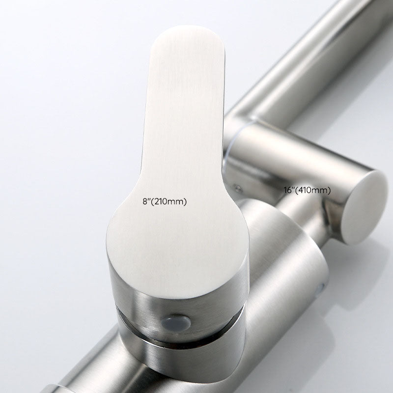 Modern Rotatable One Handle Deck Mounted Pot Filler Stainless Steel Profile Filler Clearhalo 'Home Improvement' 'home_improvement' 'home_improvement_kitchen_faucets' 'Kitchen Faucets' 'Kitchen Remodel & Kitchen Fixtures' 'Kitchen Sinks & Faucet Components' 'kitchen_faucets' 6941610