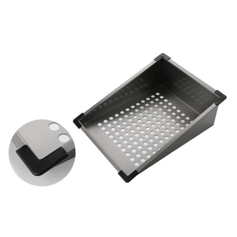 Contemporary Style Kitchen Sink Stainless Steel Drop-In Kitchen Sink with Faucet Clearhalo 'Home Improvement' 'home_improvement' 'home_improvement_kitchen_sinks' 'Kitchen Remodel & Kitchen Fixtures' 'Kitchen Sinks & Faucet Components' 'Kitchen Sinks' 'kitchen_sinks' 6941655