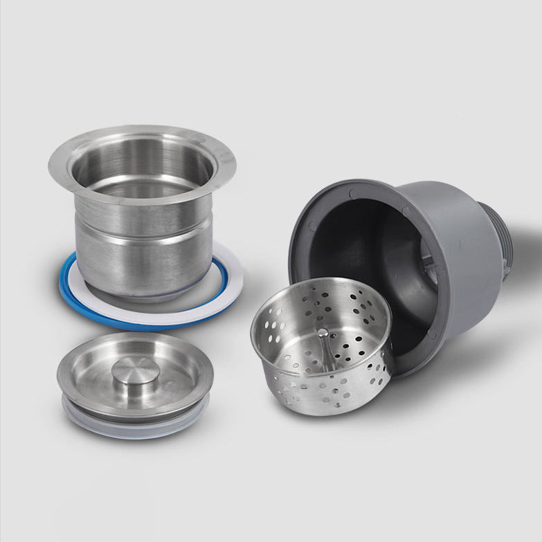 Double Bowl Kitchen Sink Rectangular Quartz Kitchen Sink with Strainer Clearhalo 'Home Improvement' 'home_improvement' 'home_improvement_kitchen_sinks' 'Kitchen Remodel & Kitchen Fixtures' 'Kitchen Sinks & Faucet Components' 'Kitchen Sinks' 'kitchen_sinks' 6941772