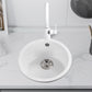 Round Quartz Kitchen Sink Single Bowl Kitchen Sink with Basket Strainer Clearhalo 'Home Improvement' 'home_improvement' 'home_improvement_kitchen_sinks' 'Kitchen Remodel & Kitchen Fixtures' 'Kitchen Sinks & Faucet Components' 'Kitchen Sinks' 'kitchen_sinks' 6941818