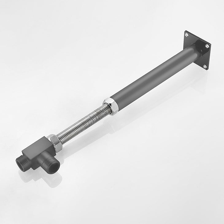 Shower System Grey Swivel Square Ceiling Mount Brass Modern Lever Handle Shower Set Clearhalo 'Bathroom Remodel & Bathroom Fixtures' 'Home Improvement' 'home_improvement' 'home_improvement_shower_faucets' 'Shower Faucets & Systems' 'shower_faucets' 'Showers & Bathtubs Plumbing' 'Showers & Bathtubs' 6941862