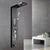 Wall-Mounted Shower Set Square Lever Handle Stainless Steel Shower Set with Handshower Black Without LED Lights Digital Display Not Included Clearhalo 'Bathroom Remodel & Bathroom Fixtures' 'Home Improvement' 'home_improvement' 'home_improvement_shower_faucets' 'Shower Faucets & Systems' 'shower_faucets' 'Showers & Bathtubs Plumbing' 'Showers & Bathtubs' 6941911