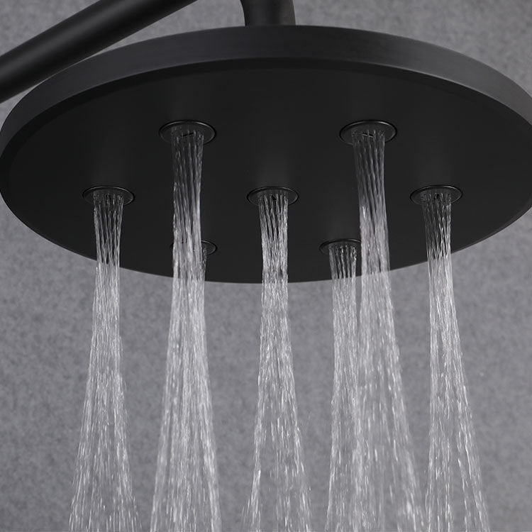 Black Shower Set Round Swivel Faucet Lever Handle Two Shower Head Shower System Clearhalo 'Bathroom Remodel & Bathroom Fixtures' 'Home Improvement' 'home_improvement' 'home_improvement_shower_faucets' 'Shower Faucets & Systems' 'shower_faucets' 'Showers & Bathtubs Plumbing' 'Showers & Bathtubs' 6941918