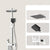 Square Shower Head Combo Wall Mount Digital Display with Rain Shower Head and Hand Shower White Temperature Control Clearhalo 'Bathroom Remodel & Bathroom Fixtures' 'Home Improvement' 'home_improvement' 'home_improvement_shower_faucets' 'Shower Faucets & Systems' 'shower_faucets' 'Showers & Bathtubs Plumbing' 'Showers & Bathtubs' 6941962