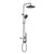 Lever Handle Shower Set Copper Adjustable Spray Pattern Round Wall Mount Shower Set Chrome Clearhalo 'Bathroom Remodel & Bathroom Fixtures' 'Home Improvement' 'home_improvement' 'home_improvement_shower_faucets' 'Shower Faucets & Systems' 'shower_faucets' 'Showers & Bathtubs Plumbing' 'Showers & Bathtubs' 6942000