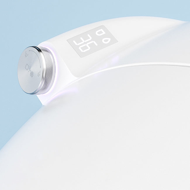 Round Floor Mount Bidet with Heated Seat and Antimicrobial Contemporary Bidet Clearhalo 'Bathroom Remodel & Bathroom Fixtures' 'Bidets' 'Home Improvement' 'home_improvement' 'home_improvement_bidets' 'Toilets & Bidets' 6942046