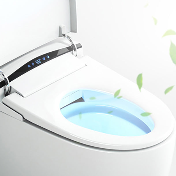 White Elongated Floor Mount Bidet Stain Resistant Floor Standing Bidet with Heated Seat Clearhalo 'Bathroom Remodel & Bathroom Fixtures' 'Bidets' 'Home Improvement' 'home_improvement' 'home_improvement_bidets' 'Toilets & Bidets' 6942065