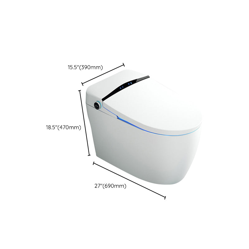 White Elongated Floor Mount Bidet Stain Resistant Floor Standing Bidet with Heated Seat Clearhalo 'Bathroom Remodel & Bathroom Fixtures' 'Bidets' 'Home Improvement' 'home_improvement' 'home_improvement_bidets' 'Toilets & Bidets' 6942068