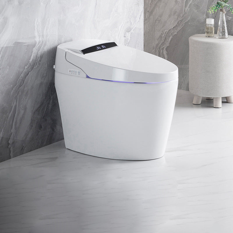 White Elongated Floor Mount Bidet Floor Standing Bidet with Heated Seat Automatic Lid( Top Configuration) Clearhalo 'Bathroom Remodel & Bathroom Fixtures' 'Bidets' 'Home Improvement' 'home_improvement' 'home_improvement_bidets' 'Toilets & Bidets' 6942070