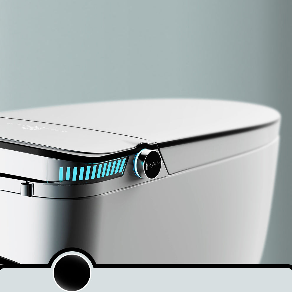 Elongated Floor Mount Bidet White Floor Standing Bidet with Heated Seat Clearhalo 'Bathroom Remodel & Bathroom Fixtures' 'Bidets' 'Home Improvement' 'home_improvement' 'home_improvement_bidets' 'Toilets & Bidets' 6942091